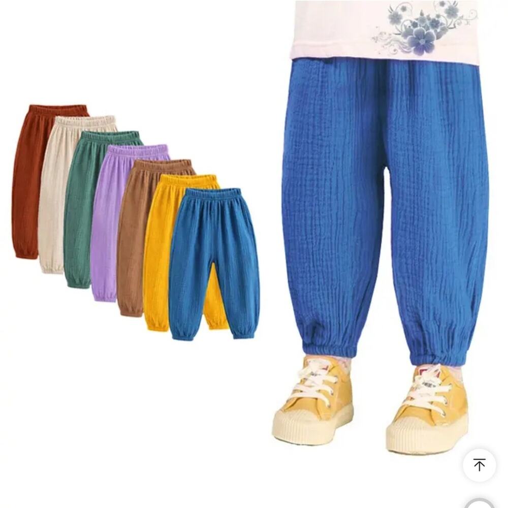 New kid’s boy girl cool blue summer pants 12-18 months